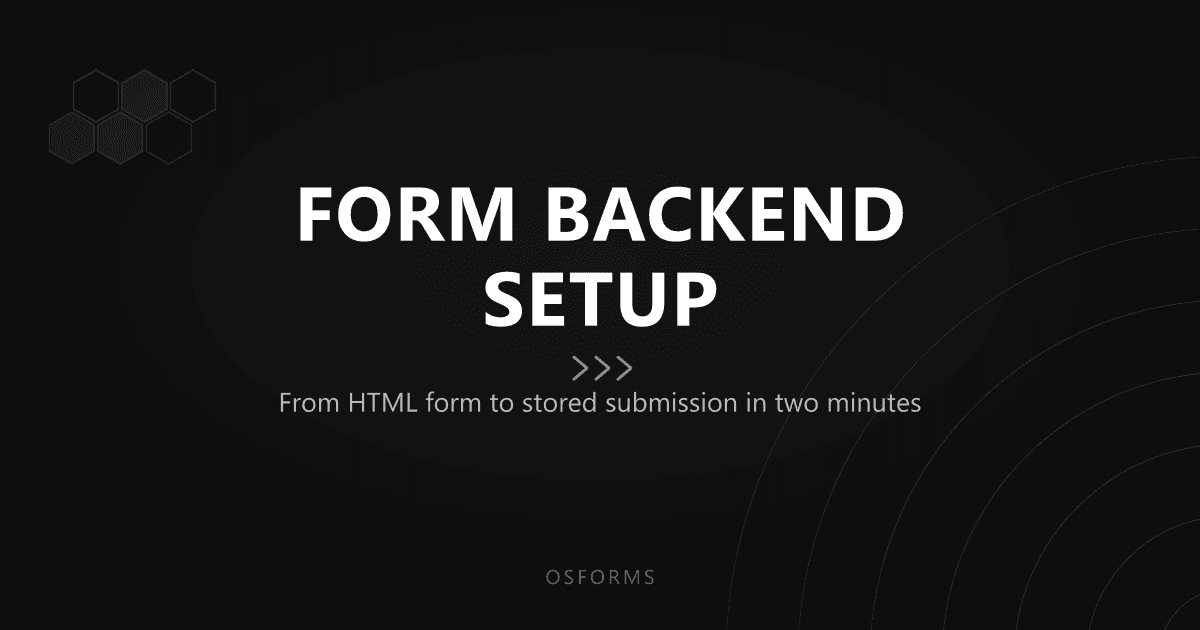 How to Set Up a Form Backend in 2 Minutes